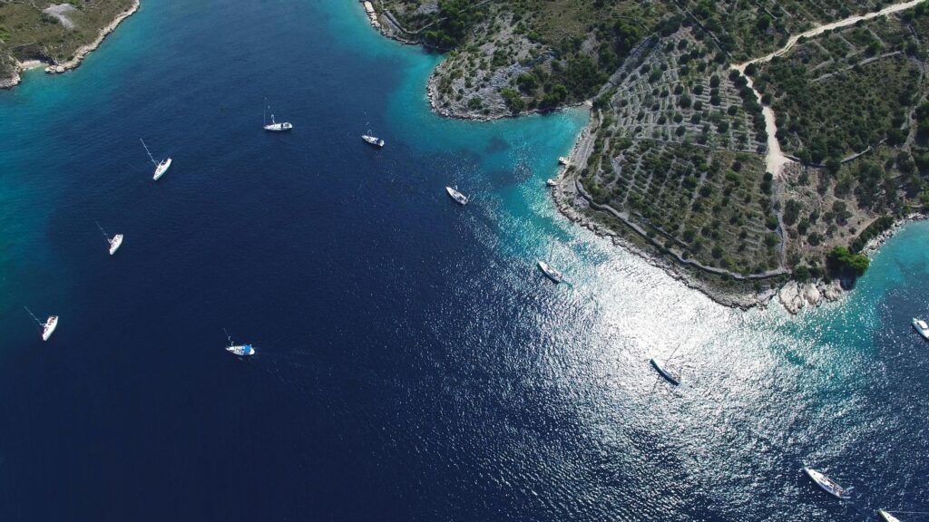 Aerial View of Body of Water